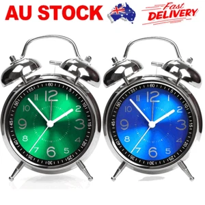 Super Loud Double Bell Alarm Clock With Night Light for Heavy Sleepers Bedside - Picture 1 of 15