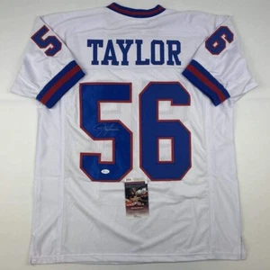 Autographed/Signed LAWRENCE TAYLOR New York White Football Jersey JSA COA Auto - Picture 1 of 4