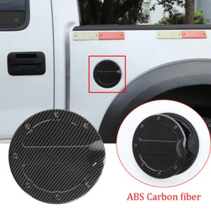 Carbon Fiber ABS Fuel Tank Cover Door Gas Filler Cap Cover For Ford F150 2009-14 - Bild 1 von 9