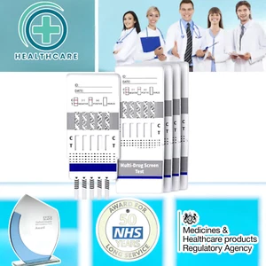 Drug Testing Kit 4 Multi Drug Panel Test Kit Home Work Urine Screening Kits - Picture 1 of 6