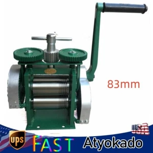 Laminatoio per gioielli 3,3" macchina rullo manuale combinazione laminatoio (83 mm) - Foto 1 di 12