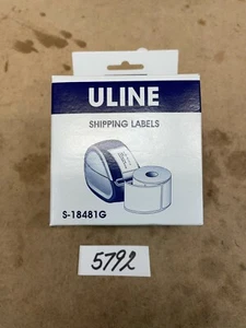 NEW IN BOX ULINE 2-18481G GREEN SHIPPING LABELS 2 5/6 X 4'' ROLL OF 220 - Picture 1 of 1
