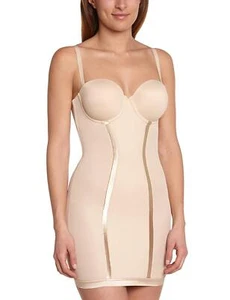 Maidenform LATTE LIFT Flexees Easy-Up Strapless Full Slip, US 34B NWOT - Picture 1 of 10