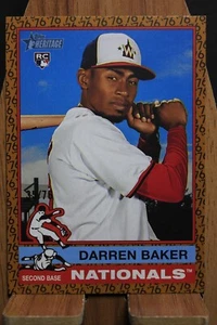 2025 Topps Heritage Darren Baker ROOKIE 'COLOR OF THE YEAR' 76 Boarder /76 - Picture 1 of 3