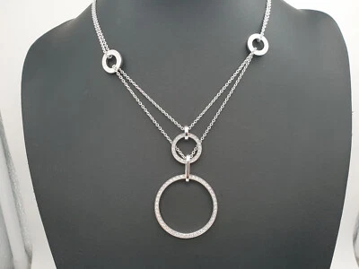 Argento Zirconi Collier/Collana/925 Argento Sterling/47,0cm/24,1g - Immagine 1 di 2