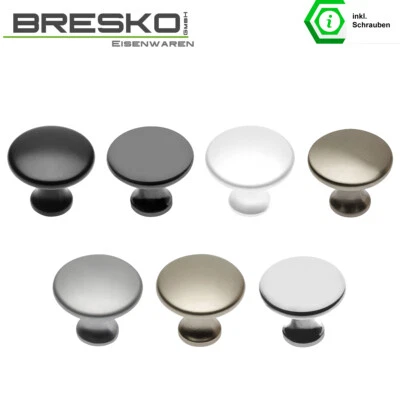 Möbelknopf Möbelknauf Möbelgriff Möbelknöpfe Knauf Knopf Schublade Schrank Stahl - Bild 1 von 2