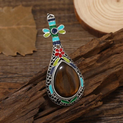 Broche de laúd esmaltado vintage estilo Art Deco insignia pipa china bolsa de regalo gratis Foto 1 de 4