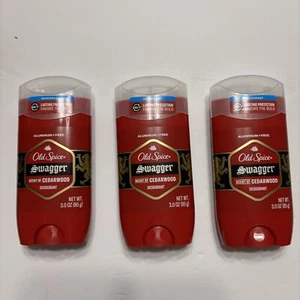 (3) Old Spice SWAGGER Deodorant Scent of Cedarwood 3.0 oz Ea Aluminum-Free - Picture 1 of 2