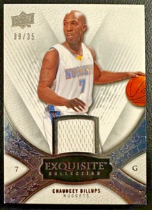 CHAUNCEY BILLUPS 2008-09 UD Exquisite Collection Game-Used Jersey 09/35 - Picture 1 of 2