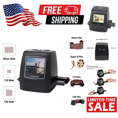 Fast 35mm & Super 8 Film Scanner with 2.4 LCD - Memory & USB Compatible - Image 1 of 4