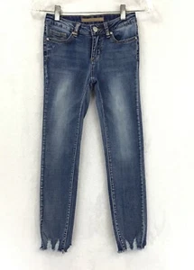 Joes Jeans / Adjustable Waist Distressed Raw Hem Denim Skinny Jeans / Size 12 - Picture 1 of 12