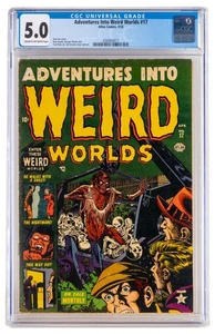 Adventures Into Weird Worlds 17 CGC 5.0 ZOMBIE & SKELETONS 1953 Atlas Horror VGF - Picture 1 of 9