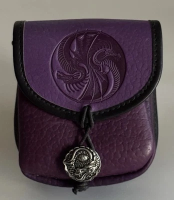 Bolsa Cinturón Cuero Dragón Diseño Oberon Mediana Púrpura Color Retirado EE. UU. LARP Foto 1 de 4