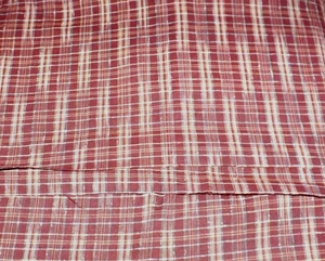 Fabric Remnant Burgundy Plaid Cotton 1 1/3 Yds 44 Inches Wide - Picture 1 of 2