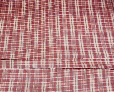 Fabric Remnant Burgundy Plaid Cotton 1 1/3 Yds 44 Inches Wide - Image 1 of 2