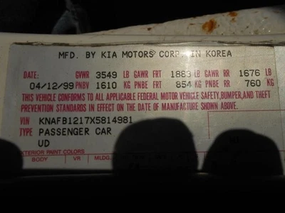 AC Compressor Thru 5/16/99 Fits 99-00 SEPHIA 519508 - Image 1 of 4