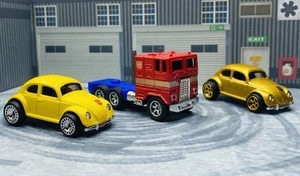3 Wheel Swapped Transformers Hot Wheels Optimus Prime & Bumblebee Box Ships - Picture 1 of 23
