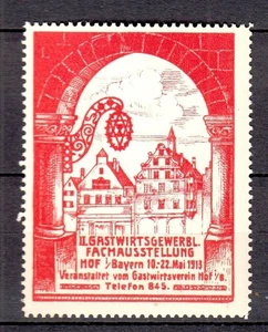 426017/ Reklamemarke – II. Gastwirt. Fachausstellung Bayern 1913 – ungebraucht - Picture 1 of 1
