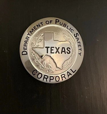 Insignia corporal obsoleta del Departamento de Seguridad Pública de Texas (DPS) Foto 1 de 2