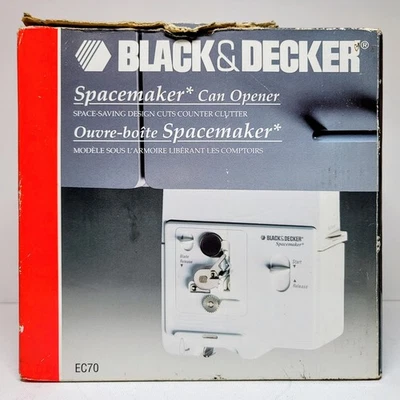 Abridor de latas motorizado Black & Decker Spacemaker (EC70) montaje debajo del gabinete de colección Foto 1 de 4