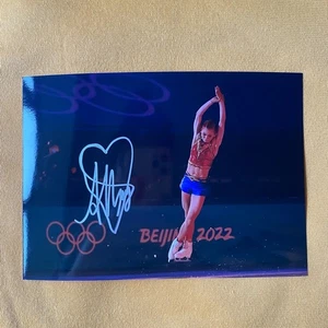 Alexandra Trusova Sasha Autographed Signed Photo 5*7 Figure Skating 2022A - Picture 1 of 1
