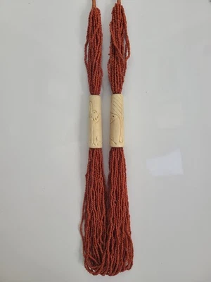 Colar esculpido vintage arte decoração coral vermelho multi vertente e design exclusivo - Imagem 1 de 4