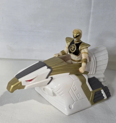 1995 McDonalds Mighty Morphin Power Rangers White Ranger Falcon Ninjazord - Imagem 1 de 4