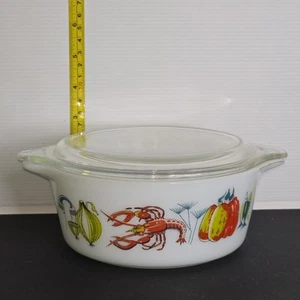 Pyrex JAJ Lobster Pyrex Dish & Lid Made In England - Foto 1 di 12