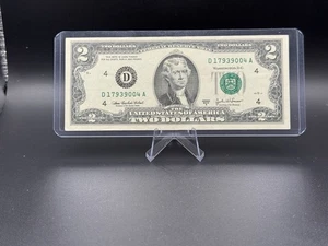 2003 $2 Bill 💵 CIRCULATED D-Serial Note 🔥 Jefferson Design - Picture 1 of 2