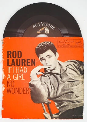 Rod Lauren If I Had A Girl / No Wonder Record 45 RPM Single RCA 1959 Y Foto 1 de 4