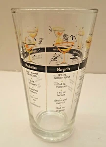 Bartender Mixed Drink Cocktail Recipe Heavy Tumbler Bar Glass - Picture 1 of 6