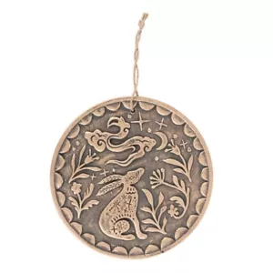 LISA PARKER TERRACOTTA BRONZE MIDNIGHT HARE MOON PLAQUE - Picture 1 of 3