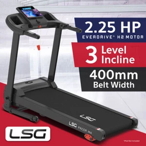 LSG Pacer 2.25HP H2 Motor 400mm Belt Electric Treadmill Compact Foldable 3 Lvl - Picture 1 of 8