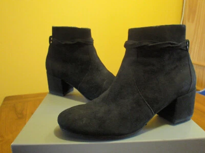 Boots Martha Bocage noir en cuir velours. FemmeT38. Occasion comme neuf. - Photo 1/4