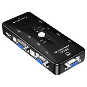 KSW-401V 4 VGA + 3 USB Ports to VGA KVM Switch Box with Control Button for Monit - Afbeelding 1 van 7