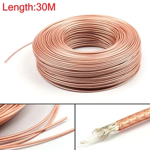 30m RG179 RF Coaxial Cable Connector 75ohm M17/94 RG-179 Coax Pigtail 98ft H7 Y - Zdjęcie 1 z 3