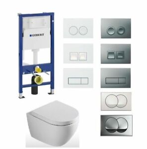 Geberit Duofix Vorwandelement Komplettset + Wand-WC RIO* ohne Spülrand  WC Sitz