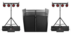 (2) Chauvet DJ 4BAR HEX ILS RGBAW+UV LED Wash Lighting Systems+Rockbooth Facade - Picture 1 of 12