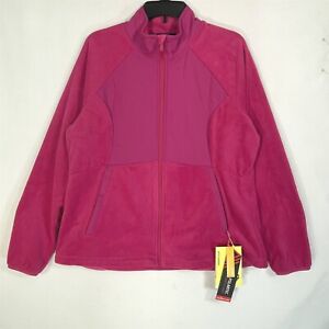 All In Motion Jacket Womens X-Large Fleece Full Zip Polartec Coat Purple