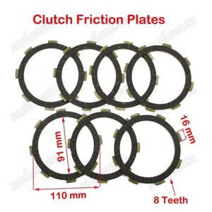 Clutch Friction Plates YX ZS Lifan CG CB 200cc 250cc Engine Dirt Motor Bike ATV - Picture 1 of 5