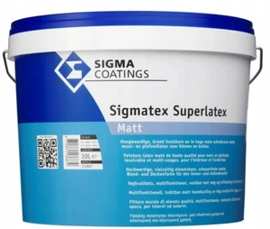 Sigma vernice per interni vernice per interni pittura per pareti pittura per soffitto vernice per bagno bianca 10 L - Foto 1 di 7