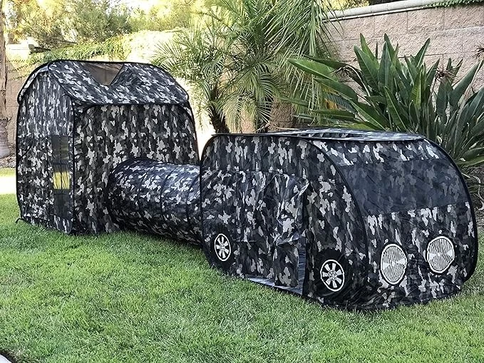 Juego de carpa de juego para niños interior exterior túnel G3Elite niños vehículo coche camuflaje 3 en 1 Foto 1 de 4