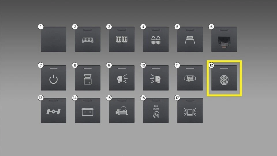 Genuine Ford Ranger Next Gen Switch Bank Custom Switch - Spot Lights Icon - Image 1 of 1