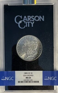 1885-CC GSA NGC MS64 Morgan Silver Dollar - Picture 1 of 6