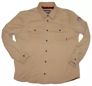 EDDIE BAUER Beige-Tan Cotton Blend Southwest Fleece Lined Jacket XL *marks - Picture 1 of 14