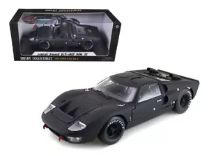 1966 Ford GT-40 GT40 MK 2 Matt Black 1/18 Diecast Car Model by Shelby Collectibl - Picture 1 of 1