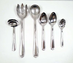 Cucharas para servir de acero inoxidable Temp-Tations Old World CUENTA 18/10 - Lote de 6 - Imagen 1 de 8