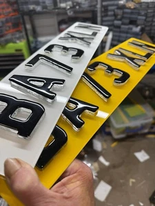 Double 4D Krsytal Clear Neons with 3d Black gel tops Plates - Picture 1 of 10