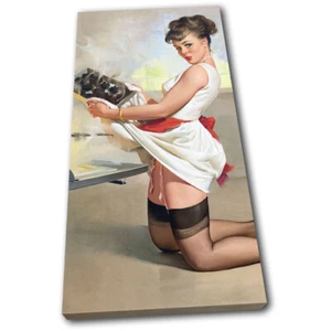 Vintage Girl Poster Sexy Retro Pin-ups EINZELNE LEINWAND WANDBILD Bild Druck - Bild 1 von 1