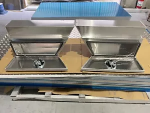 Flat Aluminium Toolbox Ute Truck Trailer Under Tray Tool Box 900 x 235 D x 400 H - Picture 1 of 11